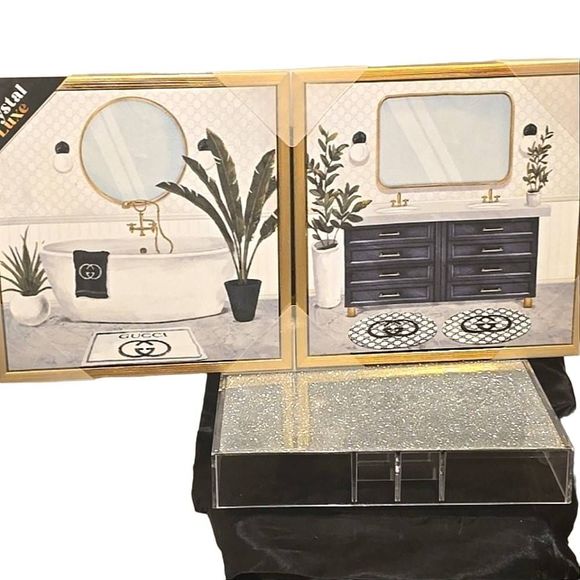 Crystal Luxe Bath Time With Gucci 2-PC Framed Canvas Wall Decor - Picture 3 of 9